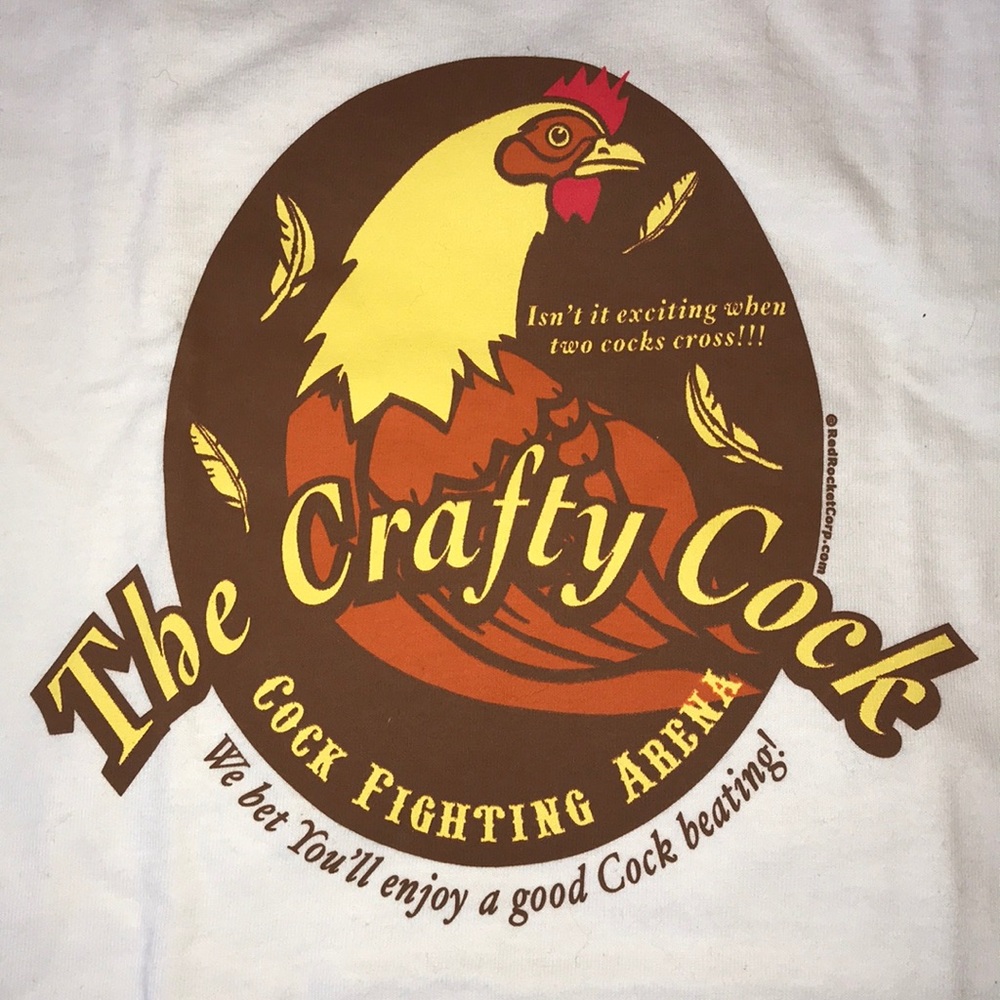 Funny joke silly humorous chicken shirt medium